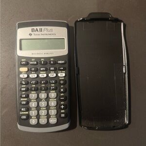 Texas Instruments BA II Plus Financial Calculator - Gray and Black